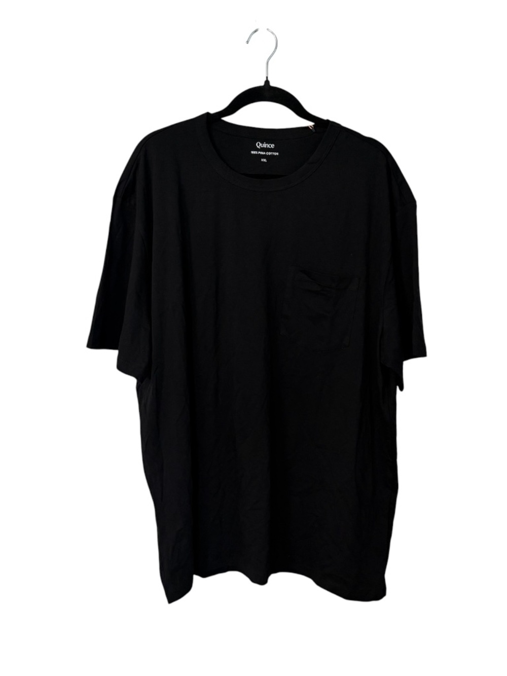 Quince Men’s 100% Pima Cotton Luxe Touch Pocket Tee in Bold Black Sz XXL NWT